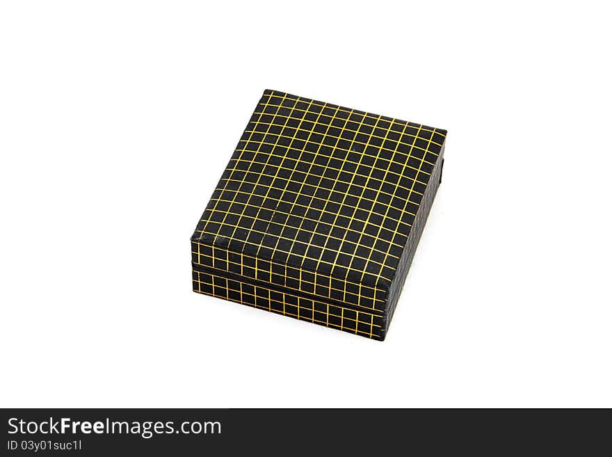 Black yellow Christmas gift box