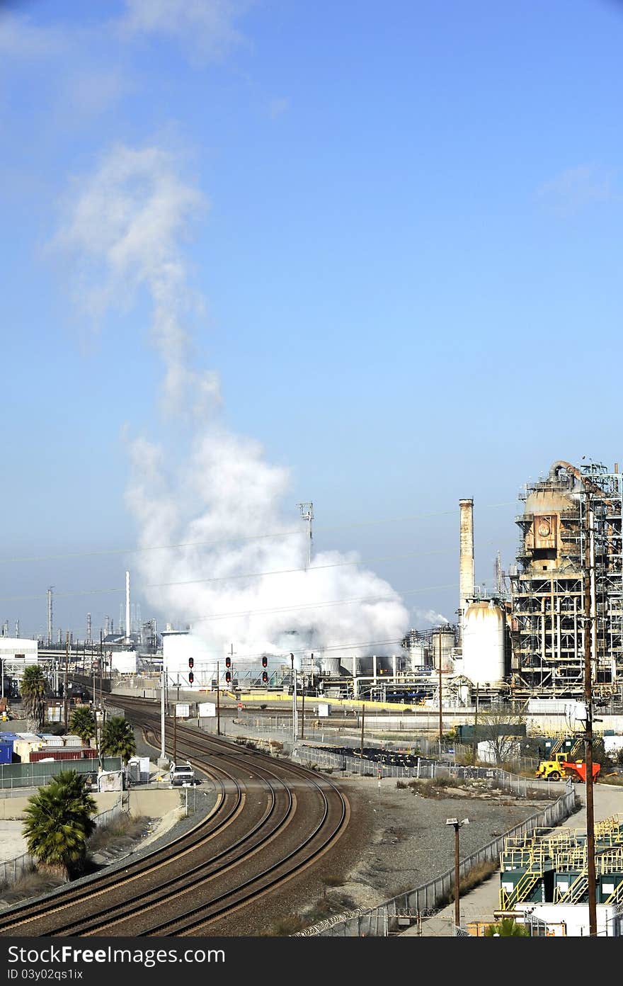 Oil refinery in Long beach California