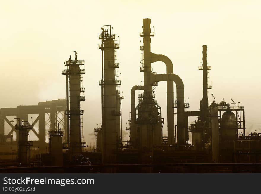 Oil refinery in Long beach California