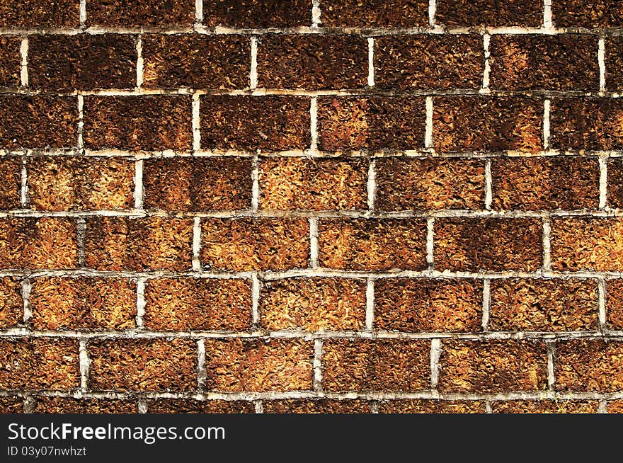 Pattern of old brick wall texture background