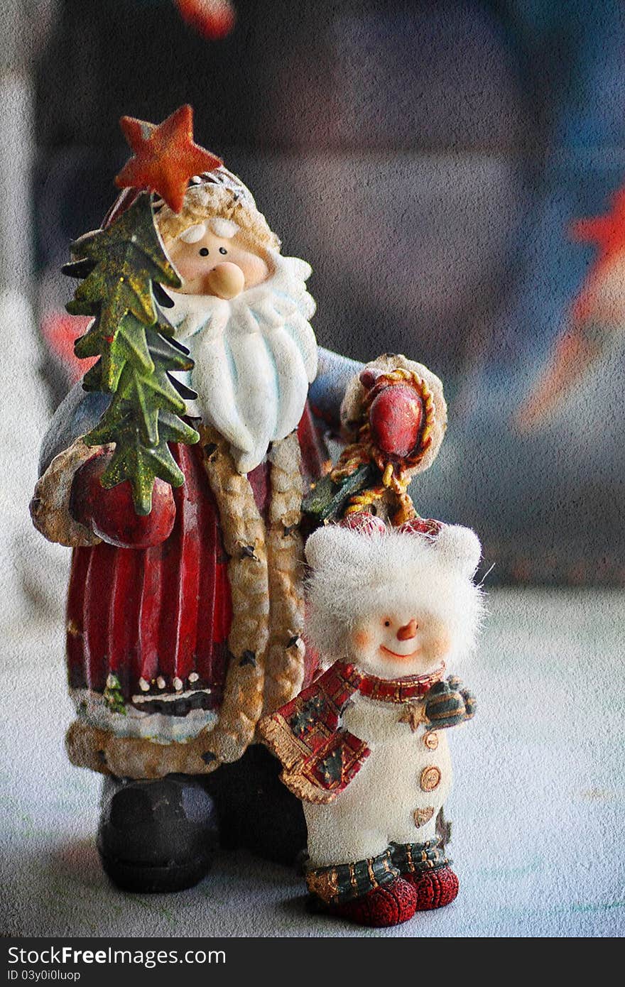 Santa Claus And Snowman