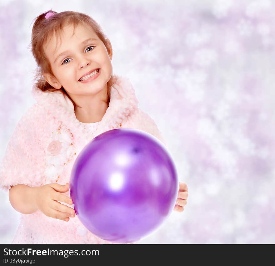 Foto-beautiful girl with a Christmas tree