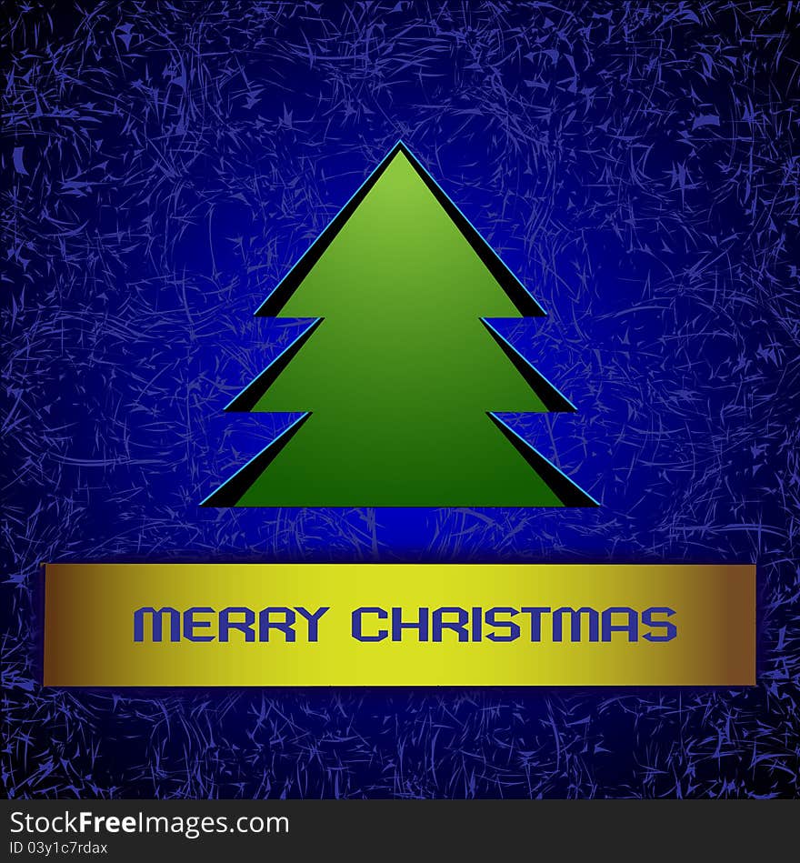 Blue Christmas Greeting Card