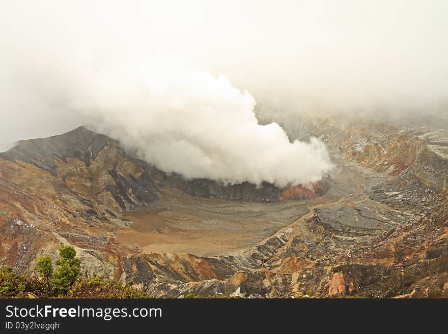 Poás Volcano Crater Fumarole