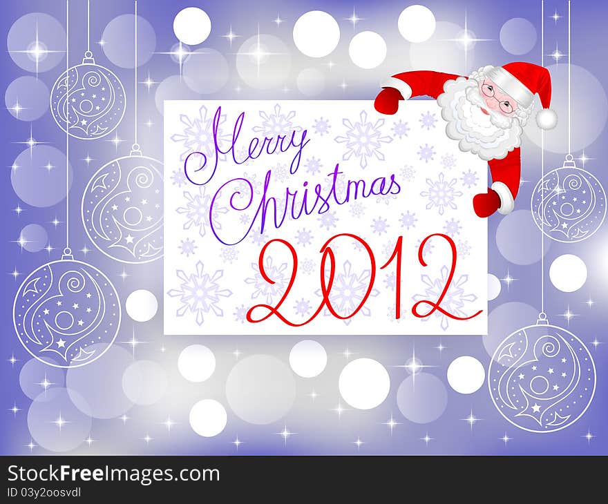 Christmas background with kind Santa Claus. Christmas background with kind Santa Claus
