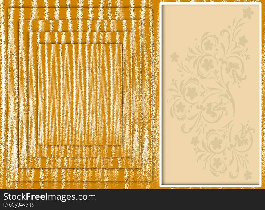 Card with a gold background and a pattern