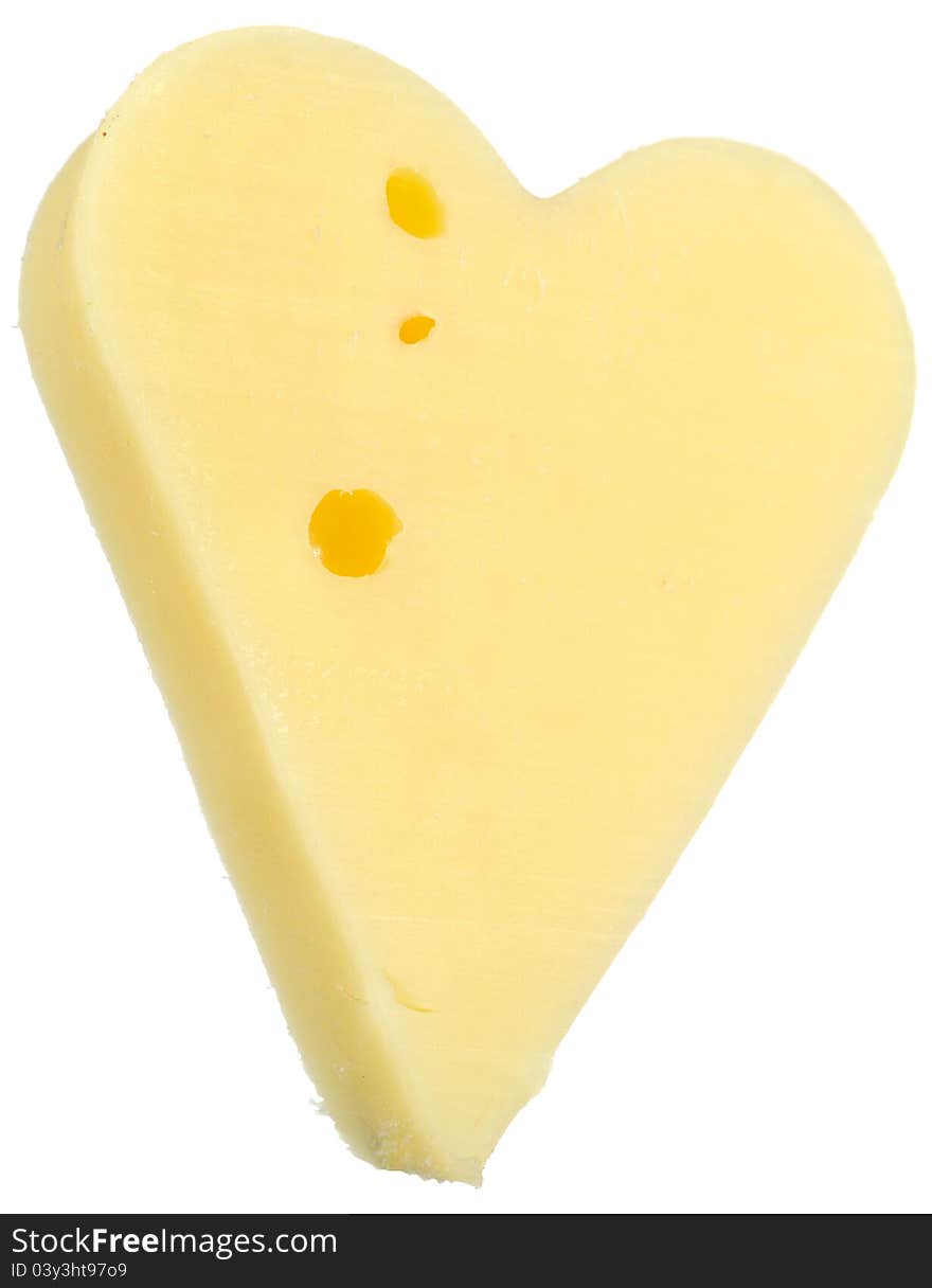 Heart-Shaped Piece of Cheese