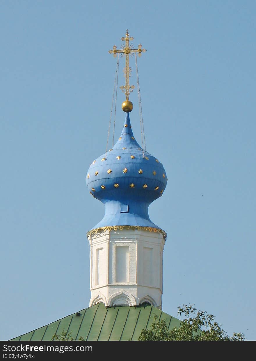 Dome of the orthodox church of the Ryazan Kremlin. Dome of the orthodox church of the Ryazan Kremlin