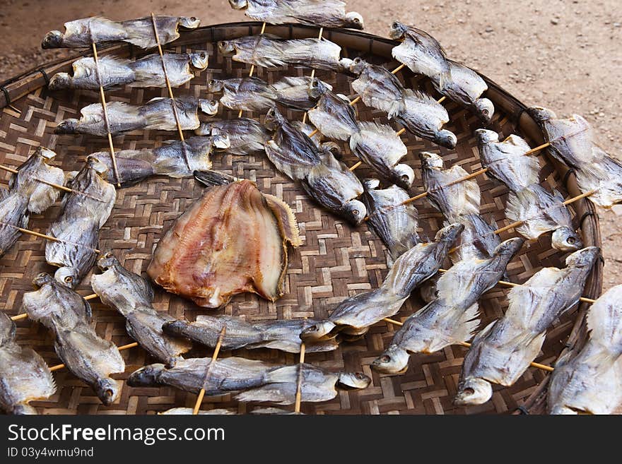 Thai style dried fishes