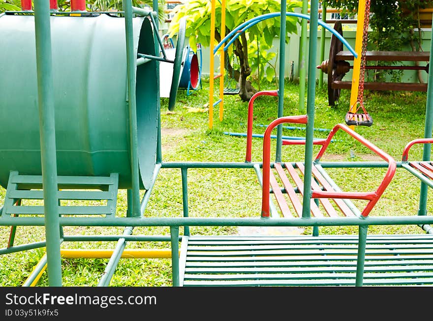 Big swing in the playground