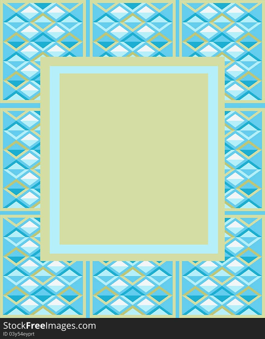 Blue frame with white space