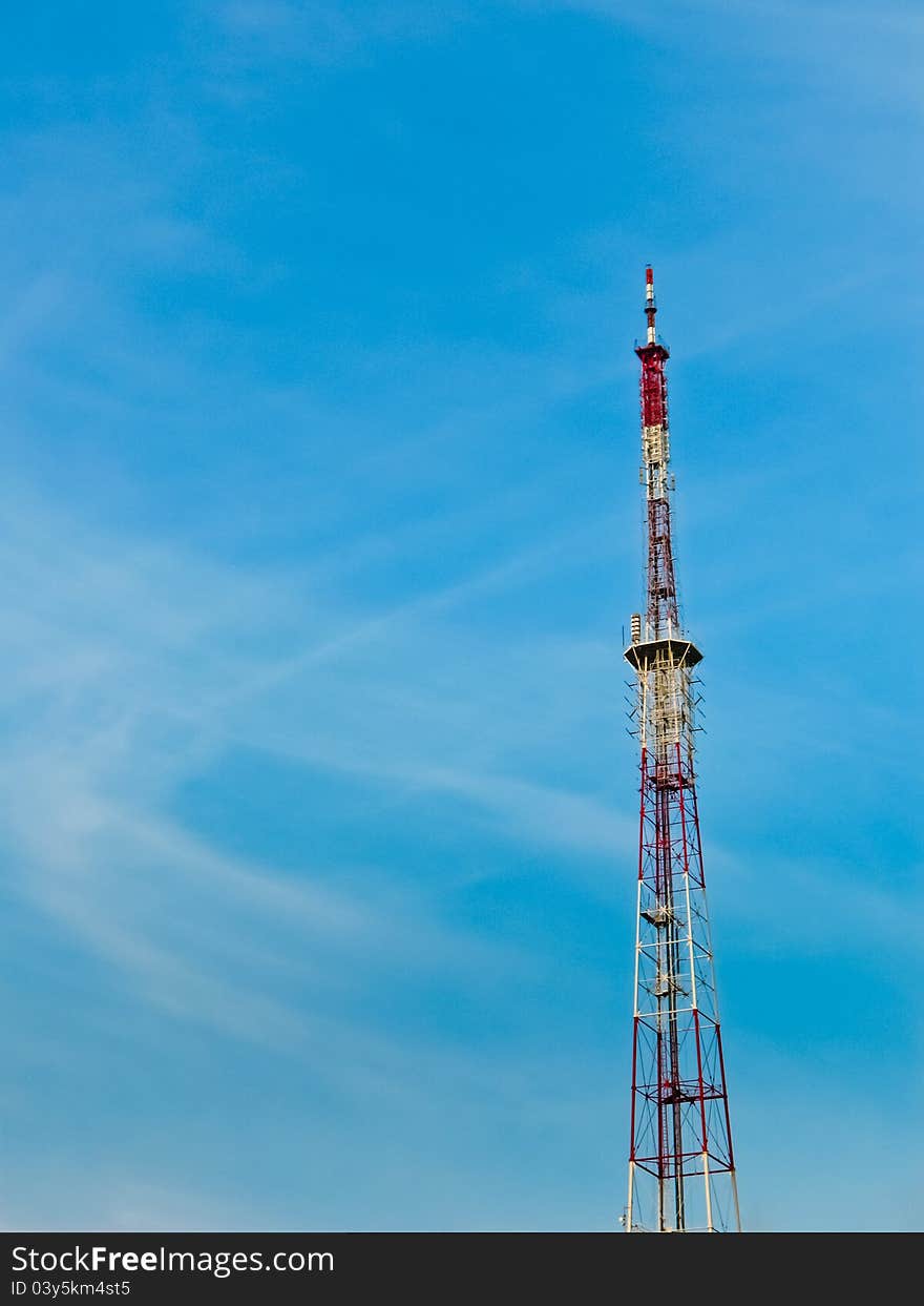 Antenna with blue sky