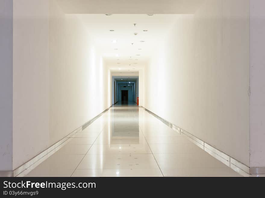 Modern office building corridor interior