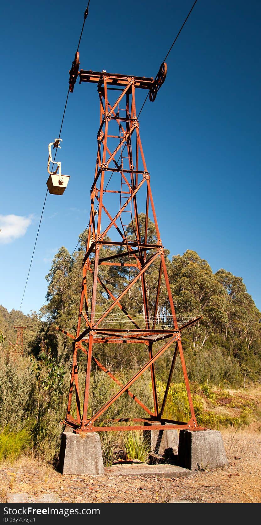 Old mining facility seen in Australia used to carry ore