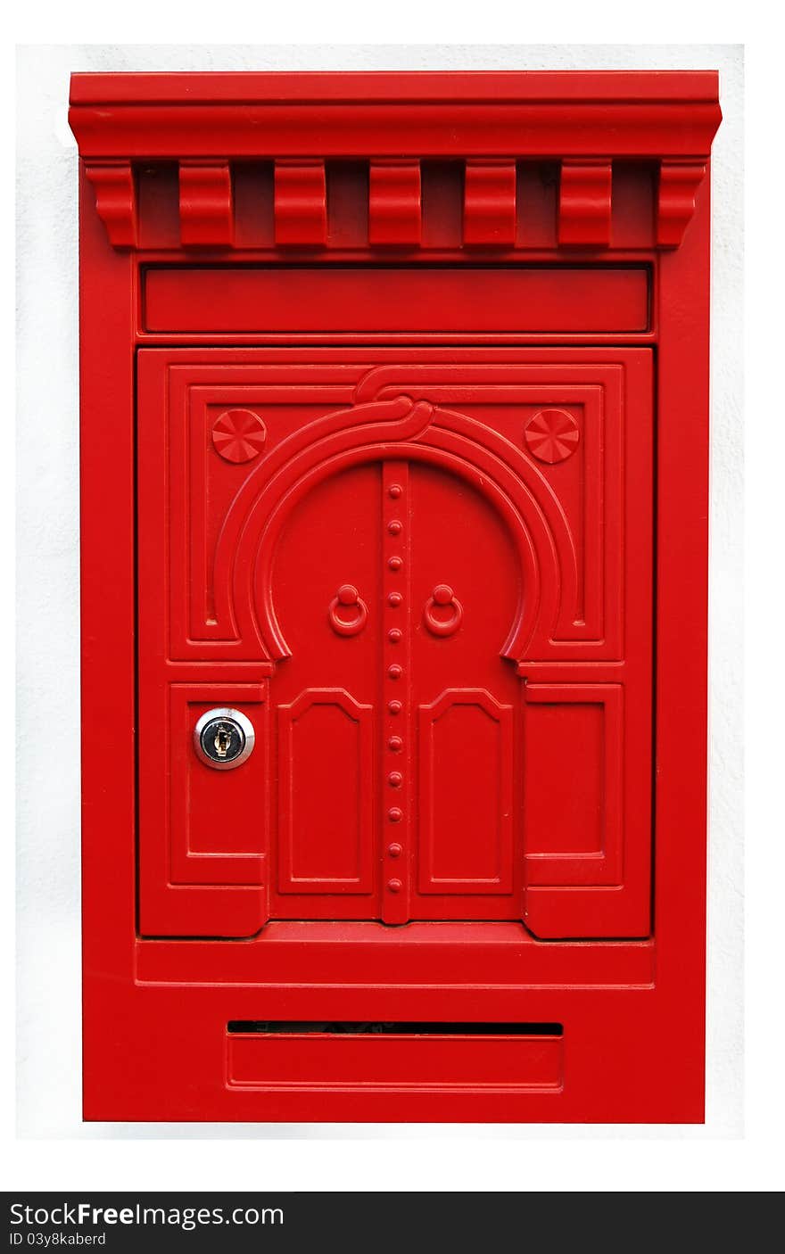 Red Mailbox front isolated