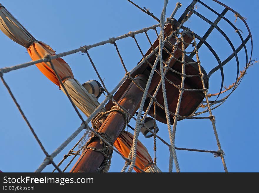 Mast of the small sail. Mast of the small sail