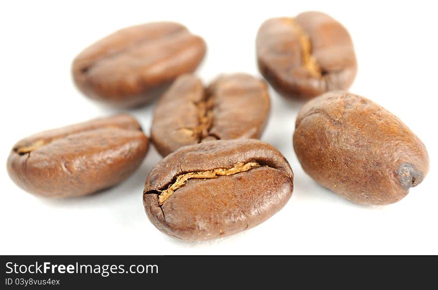 Brown Roasted Coffee Beans Close-up