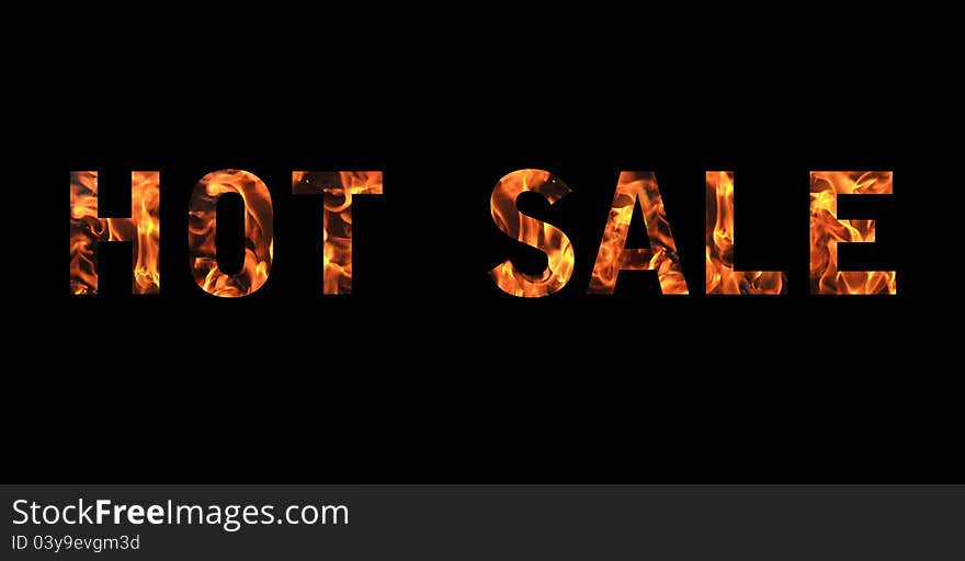 Burning Hot Sale Text