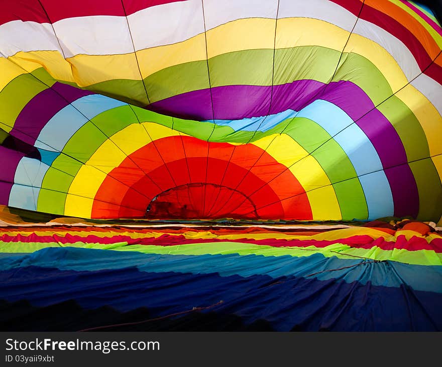 Colorful balloon inside