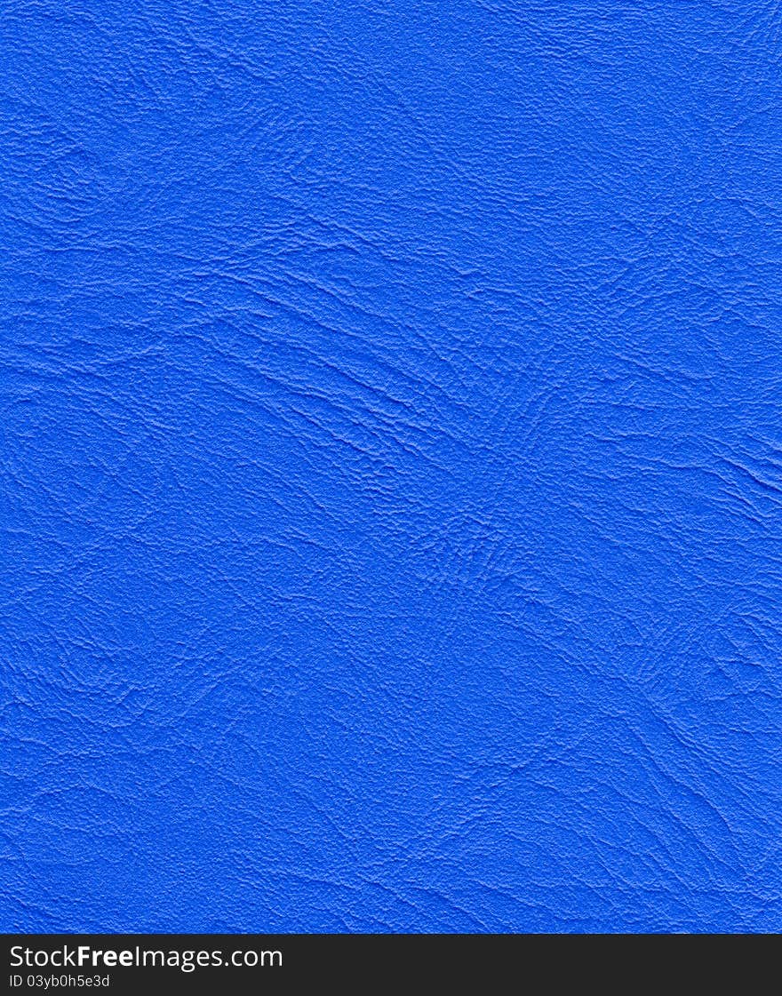 Closeup fragment blue leather texture. Hi res