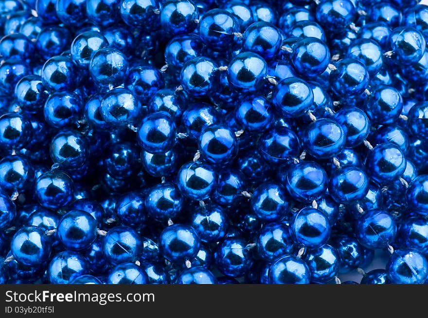 Blue Christmas beads