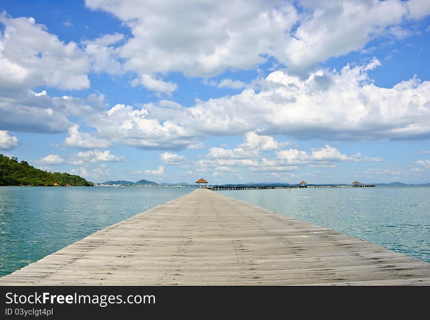 Wooden jetty in Thailand