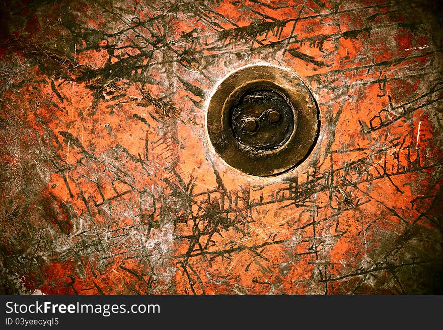 Old dirty background of an orange shade, with a grease  cover. Old dirty background of an orange shade, with a grease  cover