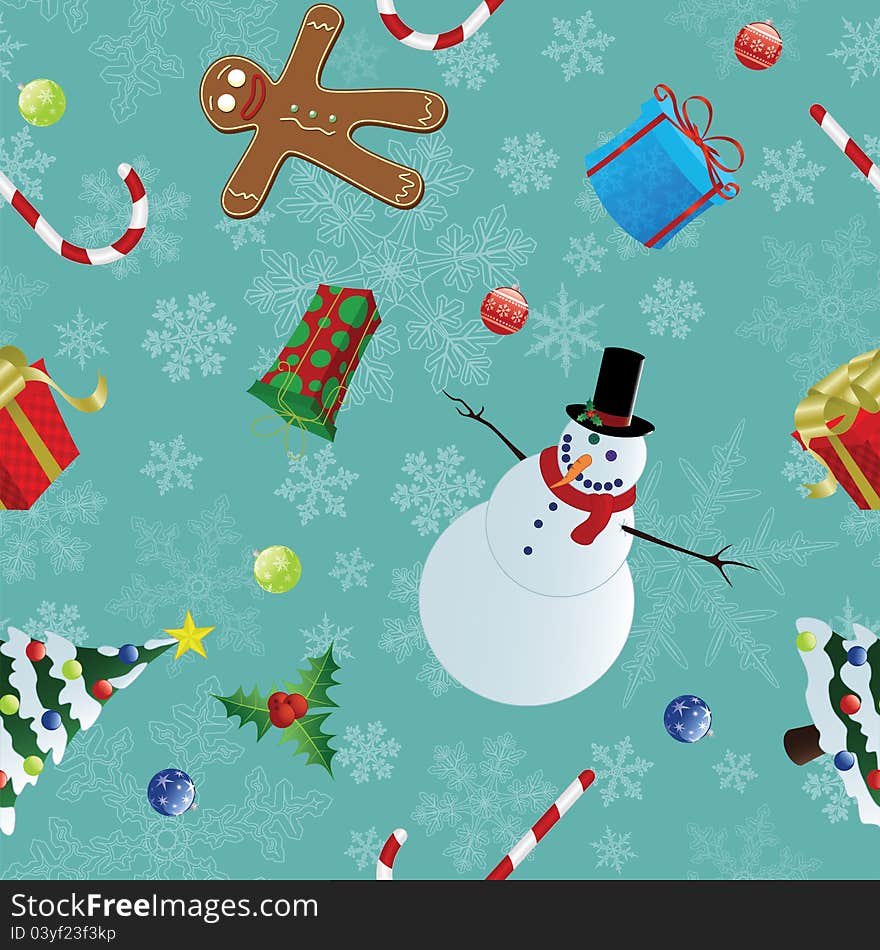 Christmas seamless pattern. Vector illustration. Christmas seamless pattern. Vector illustration