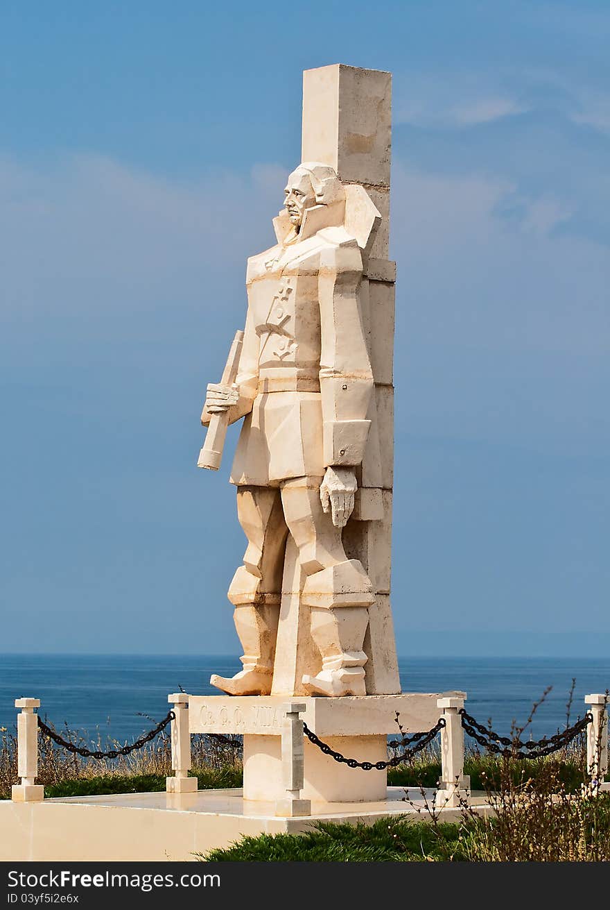 Monument to Admiral Ushakov at Cape Kaliakra