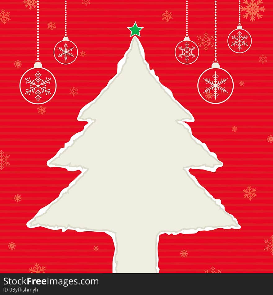 High details illustration of ripped christmas tree background. High details illustration of ripped christmas tree background.