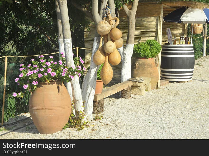 A typical fragment of the Cretan landscape in the middle of the island