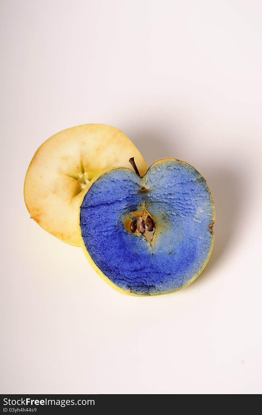 Painted apple expressing pollution