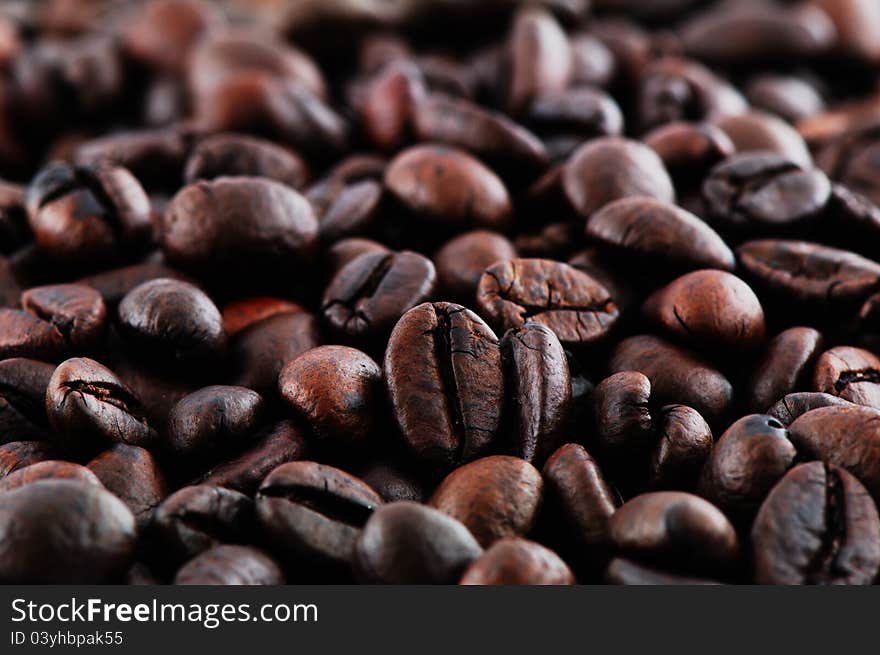 Close up of coffee bean background