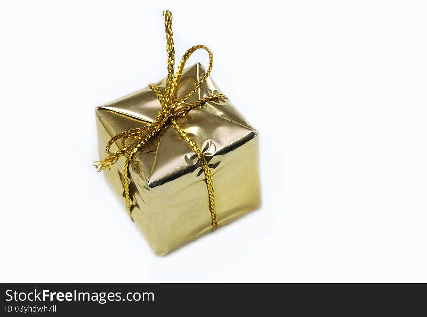 Golden gift box