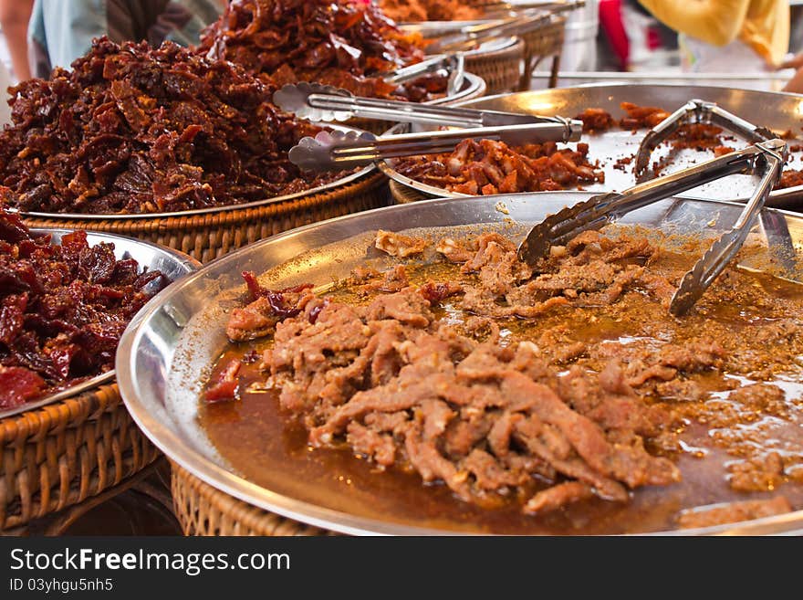 Fried pork ,Dried meat , Fried meat