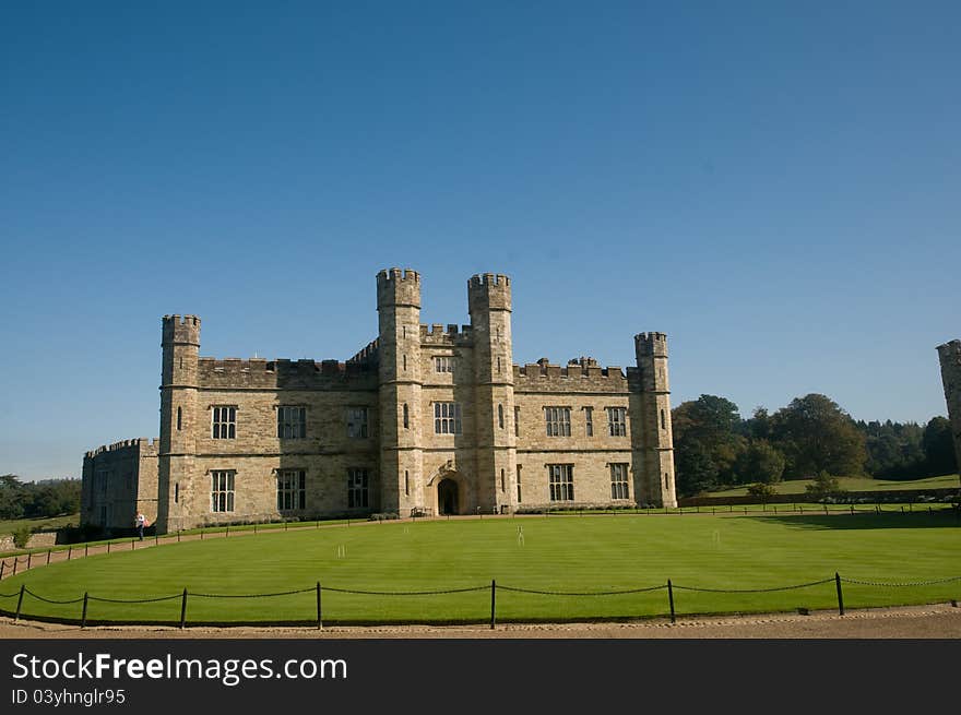 The historic building of leeds castle 
in kent in england. The historic building of leeds castle 
in kent in england