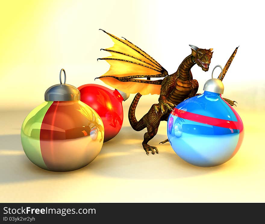 The image of a New Year's dragon. The image of a New Year's dragon