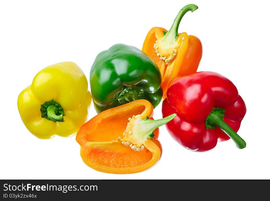 Multi-colored  peppers