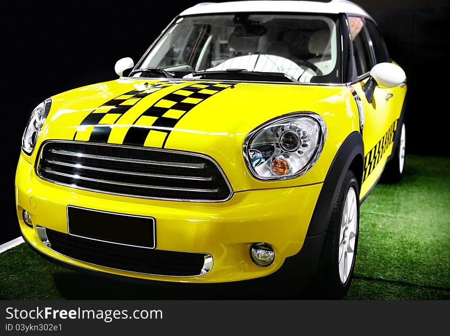 Yellow mini car