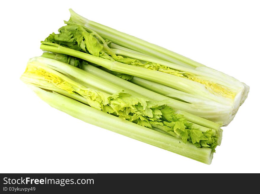 Long green vegetable split in two to show centers at an angle. Long green vegetable split in two to show centers at an angle.