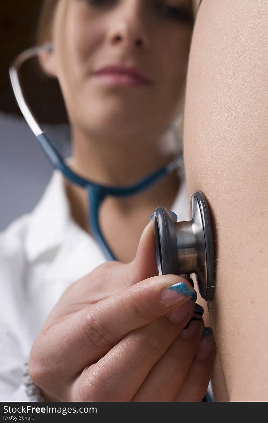 Young doctor with stethoscope