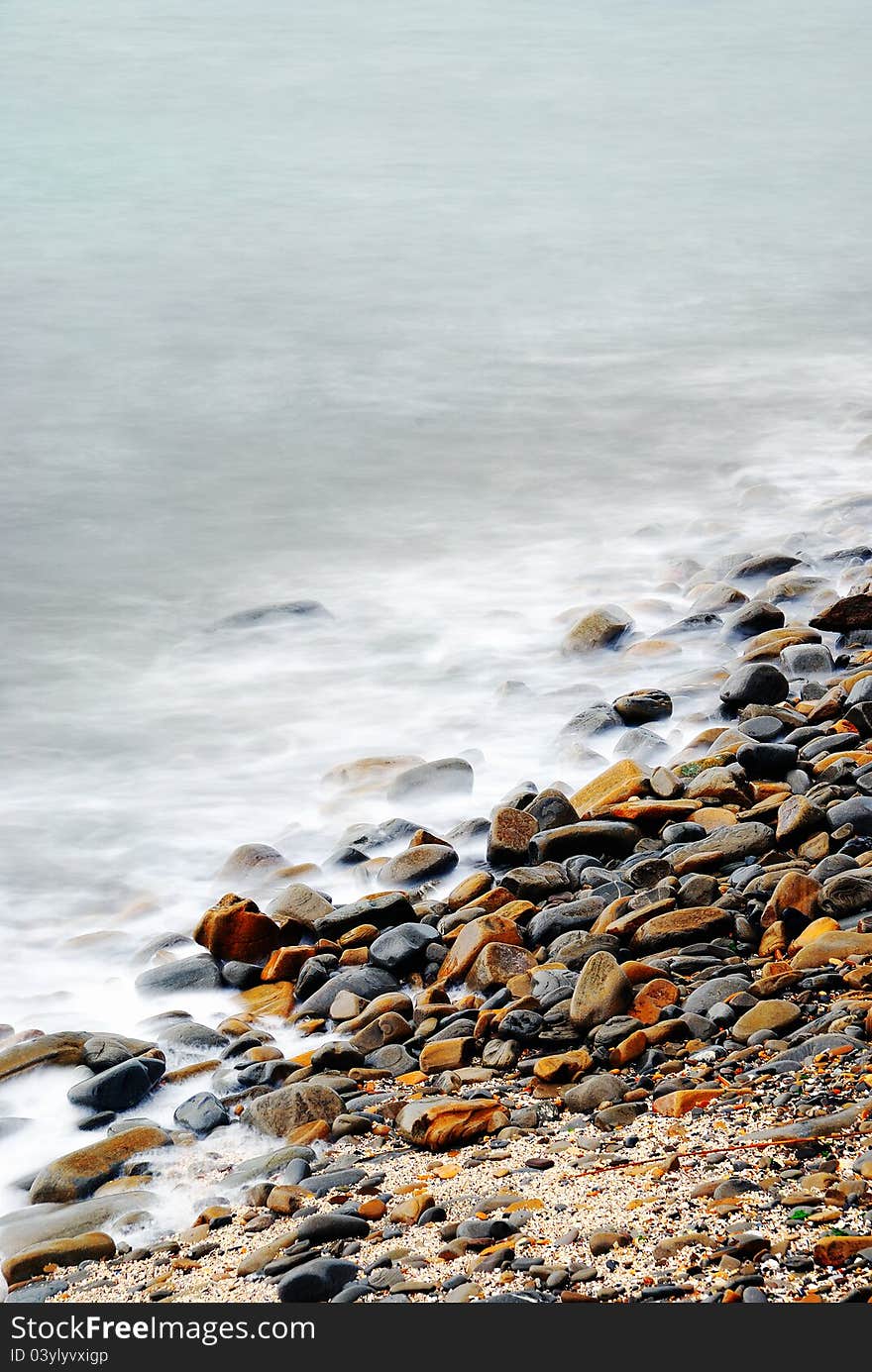 Soft water on the stones