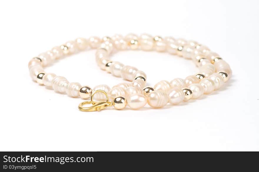 Necklace of pink pearls