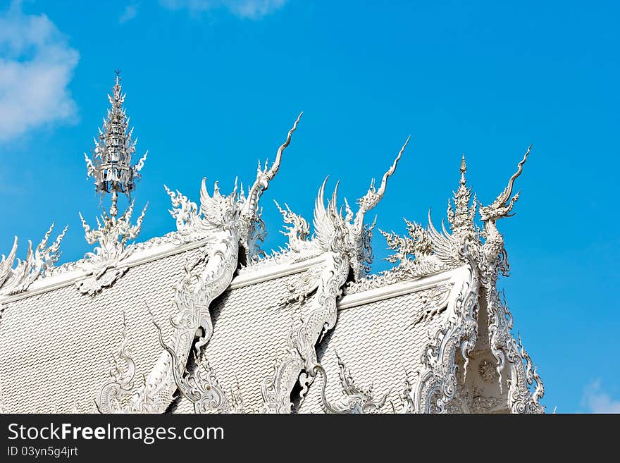 Patterns on the roof of the temple in northern Thailand