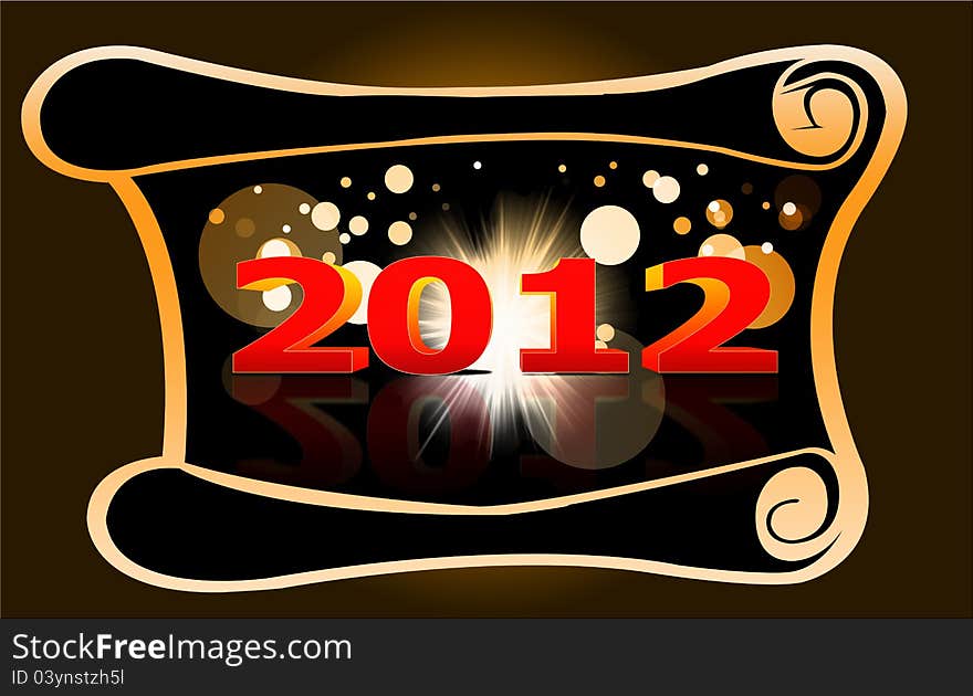 New year 2012 background with stars