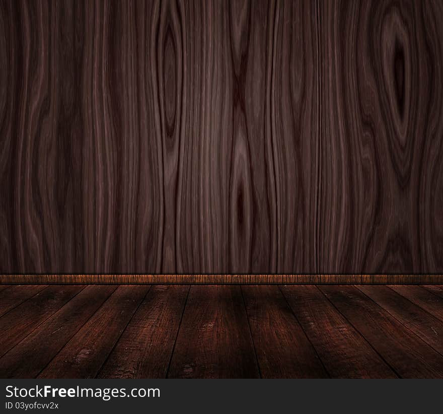 Grunge wooden room, vintage background. Grunge wooden room, vintage background