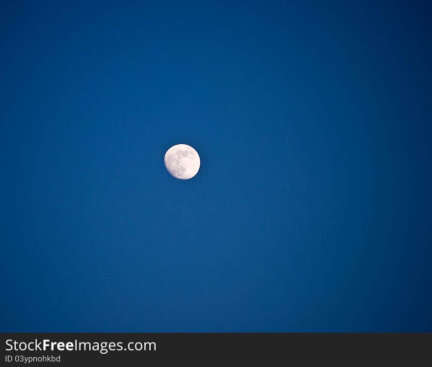 The moon on a bright Florida evening.