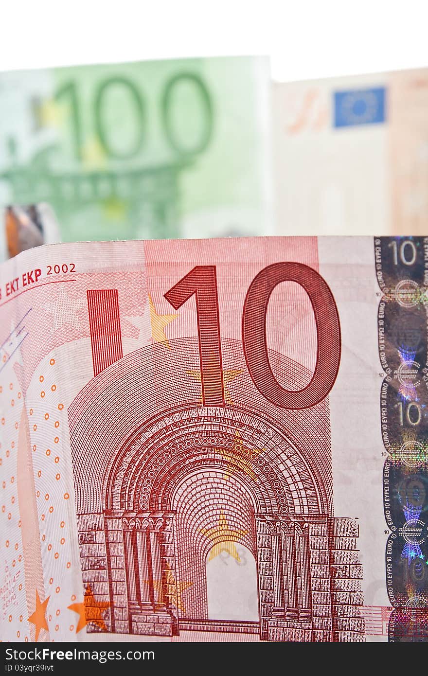 10 euro bill close up