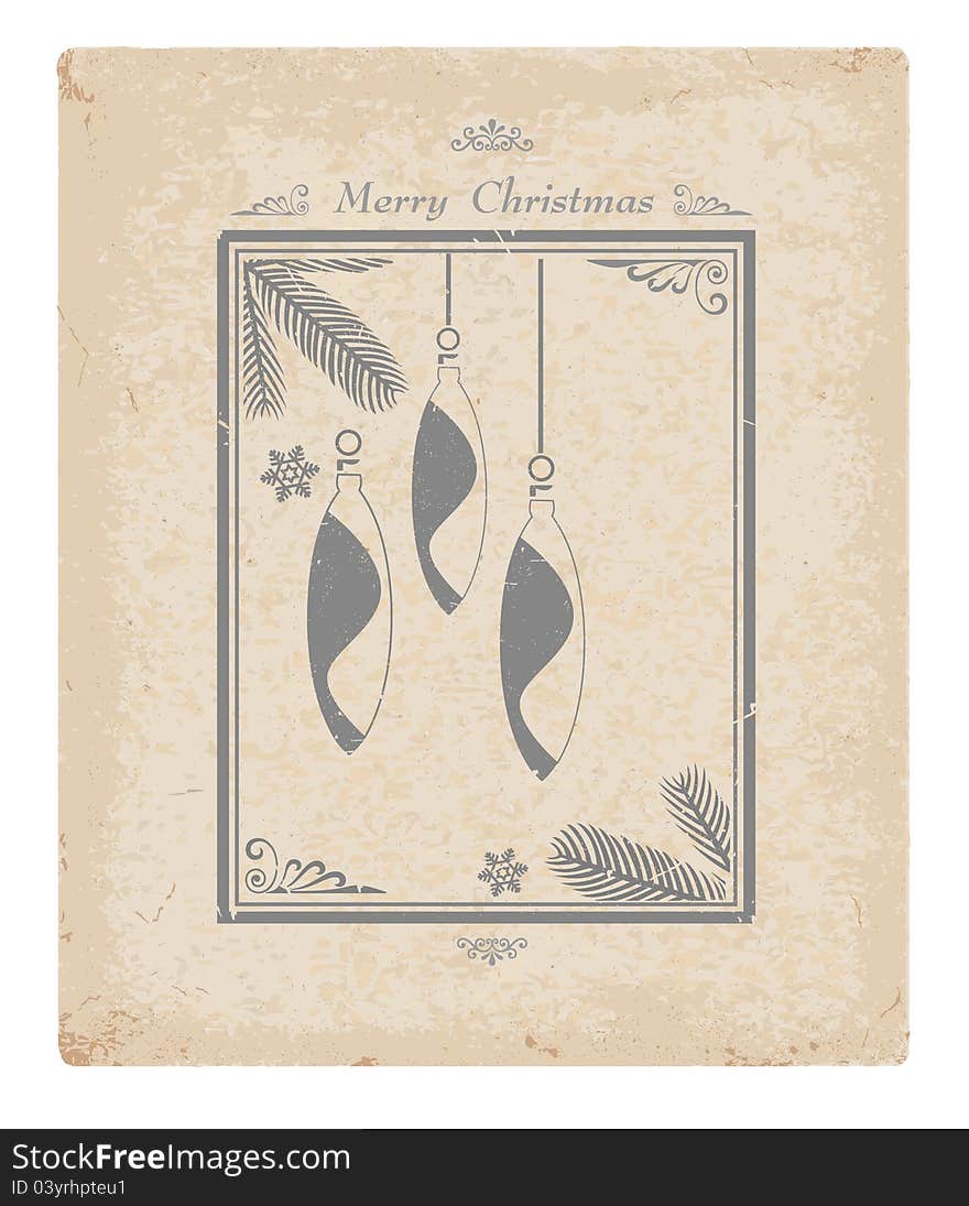 Stylized image of a vintage Christmas card