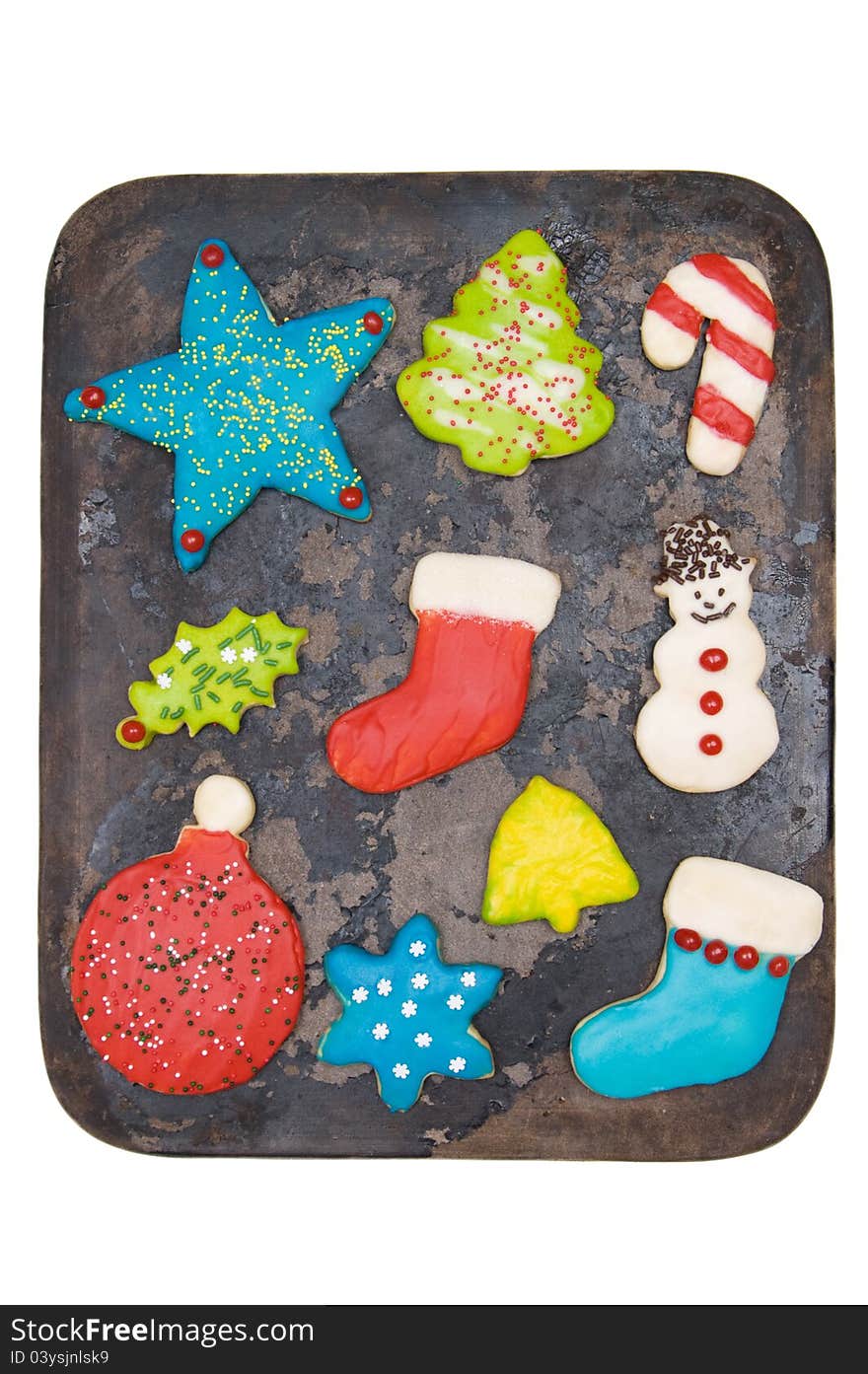 Iced Christmas cookies